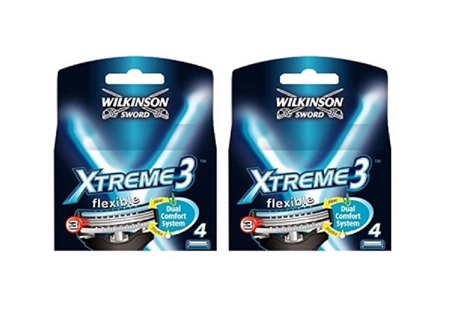 Wilkinson Sword Xtreme3, 4 Count Refill Razor Blades (Pack of 2) Wilkinson Sword