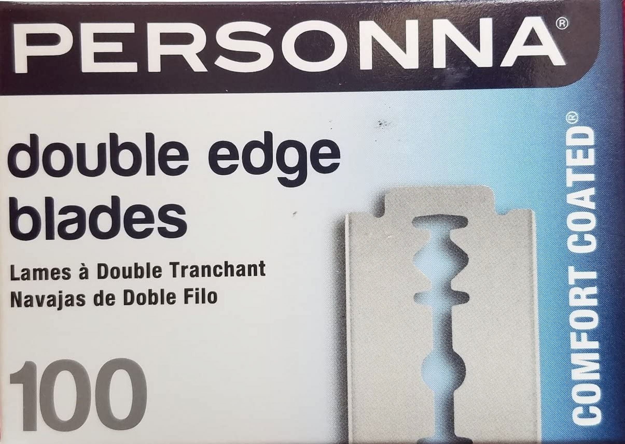 Personna Double Edge Razor Blades in White Wrapper 100 count Personna