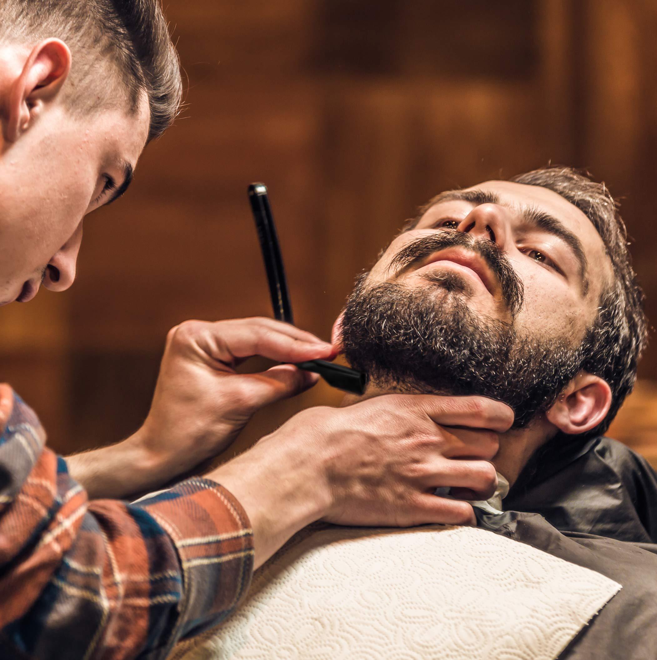 Utopia Care 100% Stainless Steel Professional Barber Straight Edge Safety Razor with 100 Derby Blades, Salon Quality Cut Throat Shavette Utopia Care