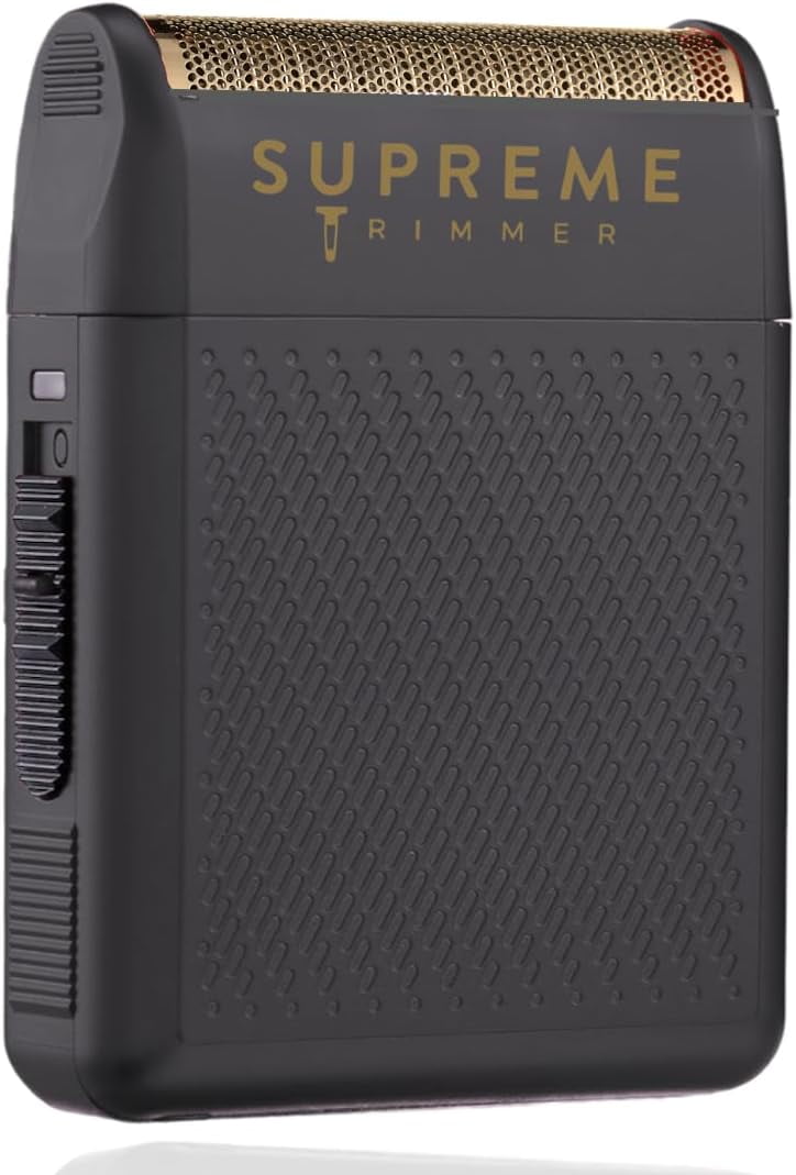 Supreme Trimmer SOLO Single Foil Shaver STF101 | 150 Min Runtime, Cordless Powerful USB-C Mini Size Travel Razor for Barbers, & Home use | Gold Supreme Trimmer