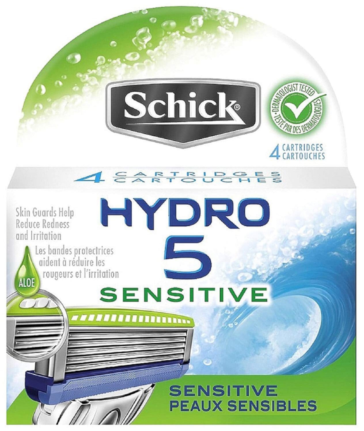 Schick Hydro 5 Sensitive Refill Blade Cartridges, 4 Count Schick