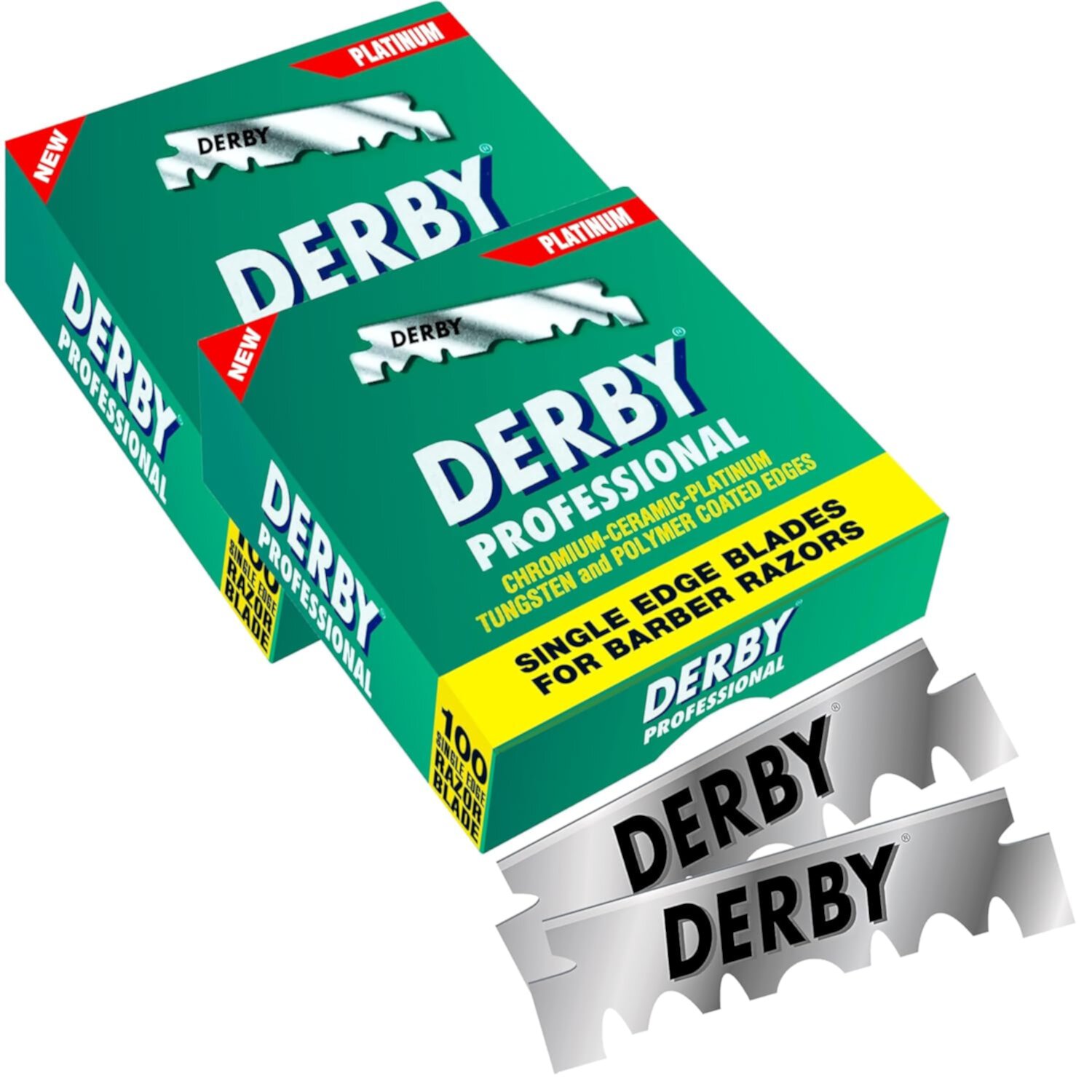 200 Derby Professional Single Edge Razor Blades, 100 Count (Pack of 2) Derby