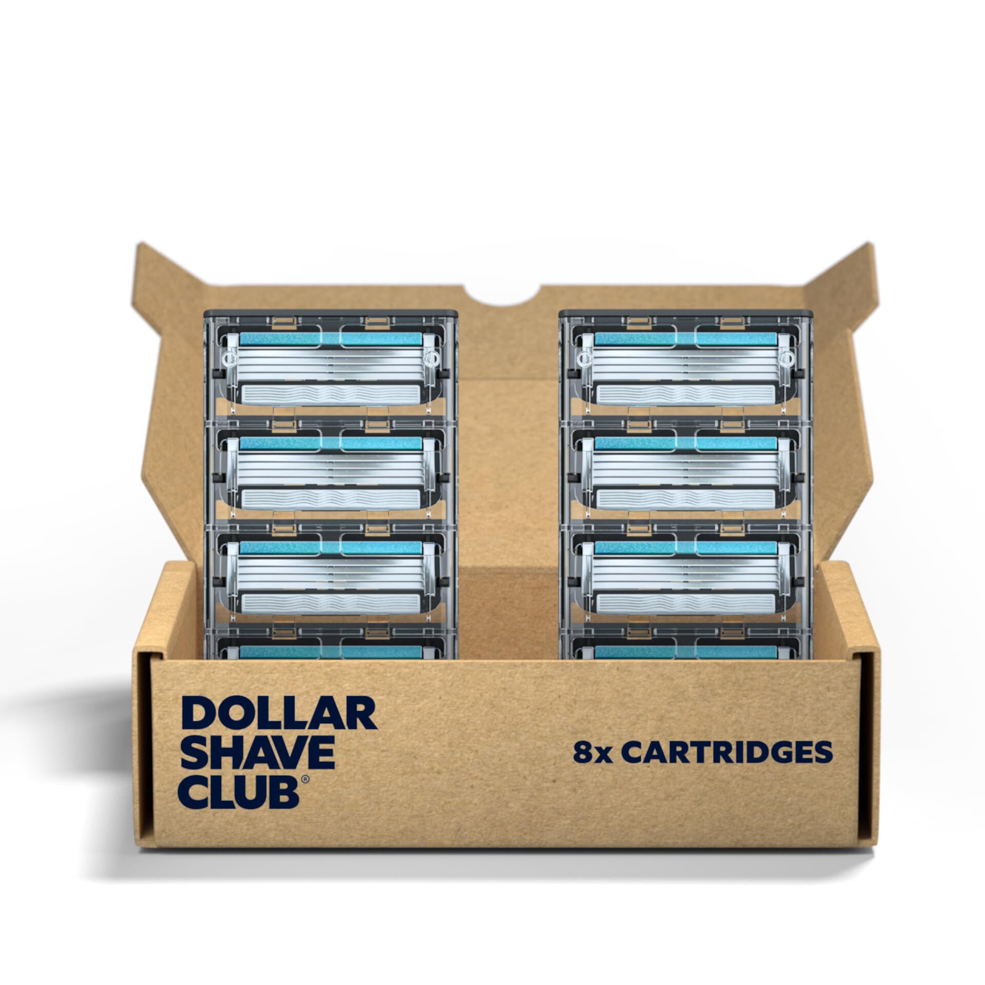 Dollar Shave Club 4-Blade Razor Refill Cartridges, 8 Count - Precision Cut Stainless Steel, Great For Long Hair and Hard to Shave Spots, Easy Rinsing kk15 kk15 Dollar Shave Club