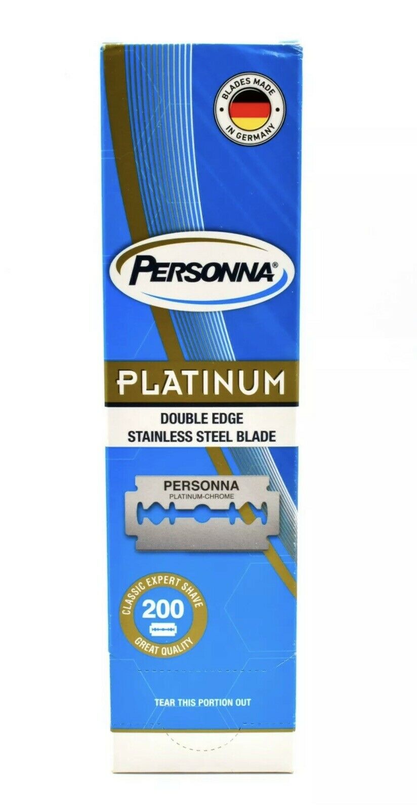 200 Personna Platinum double edge razor Shaving blades Made In Germany Personna