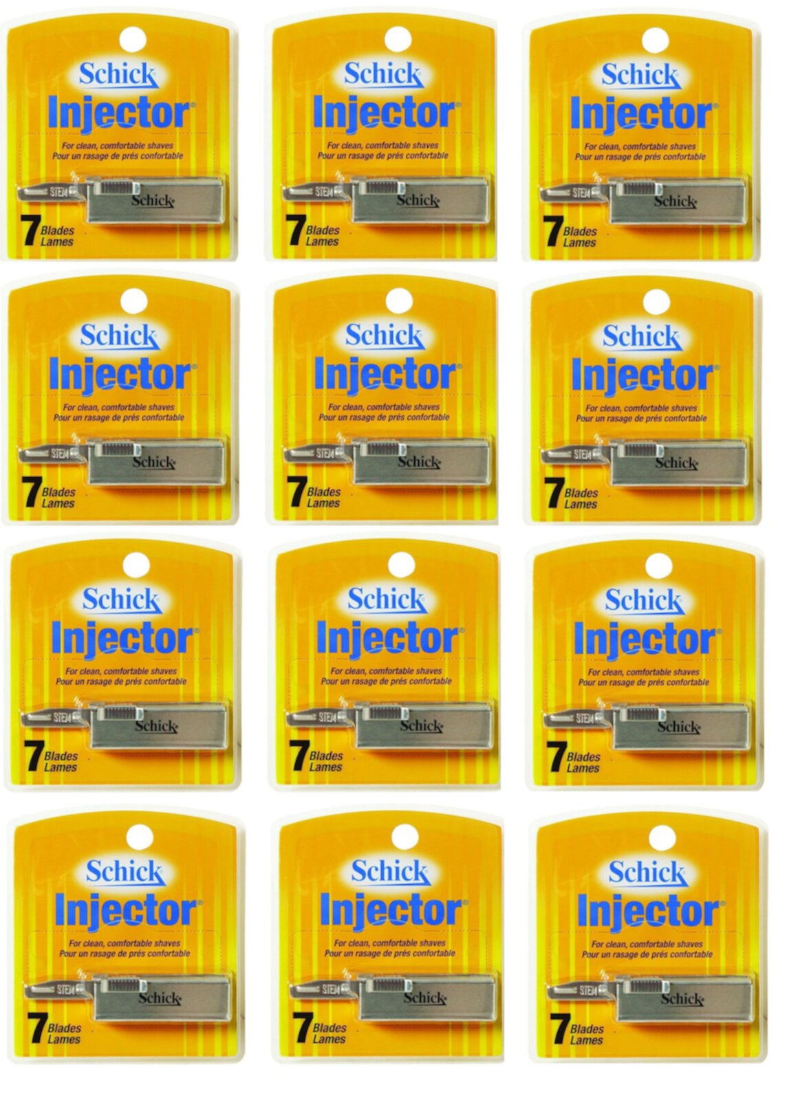 Schick Injector Blades 7 Ct. Each (Pack of 12) Schick