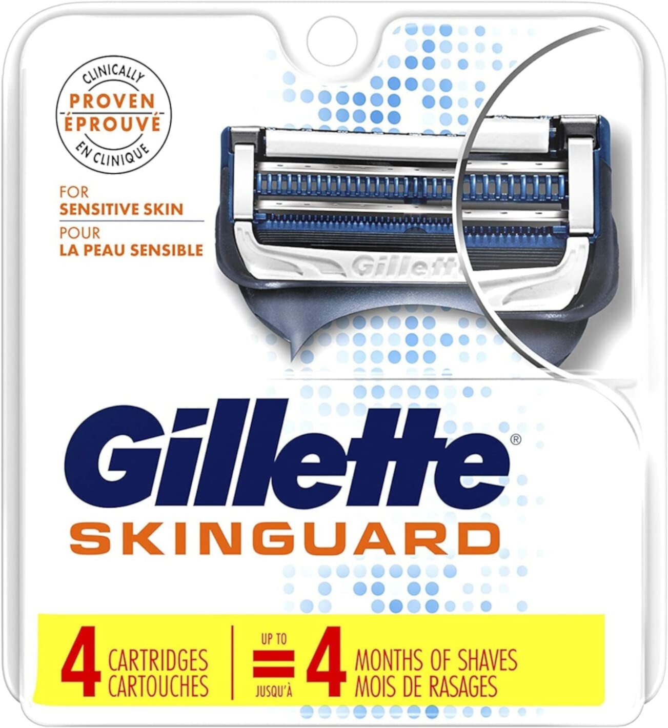 Gillette Skinguard Sensitive Refill Razor Blade Cartridges for Men, 4 ct Gillette