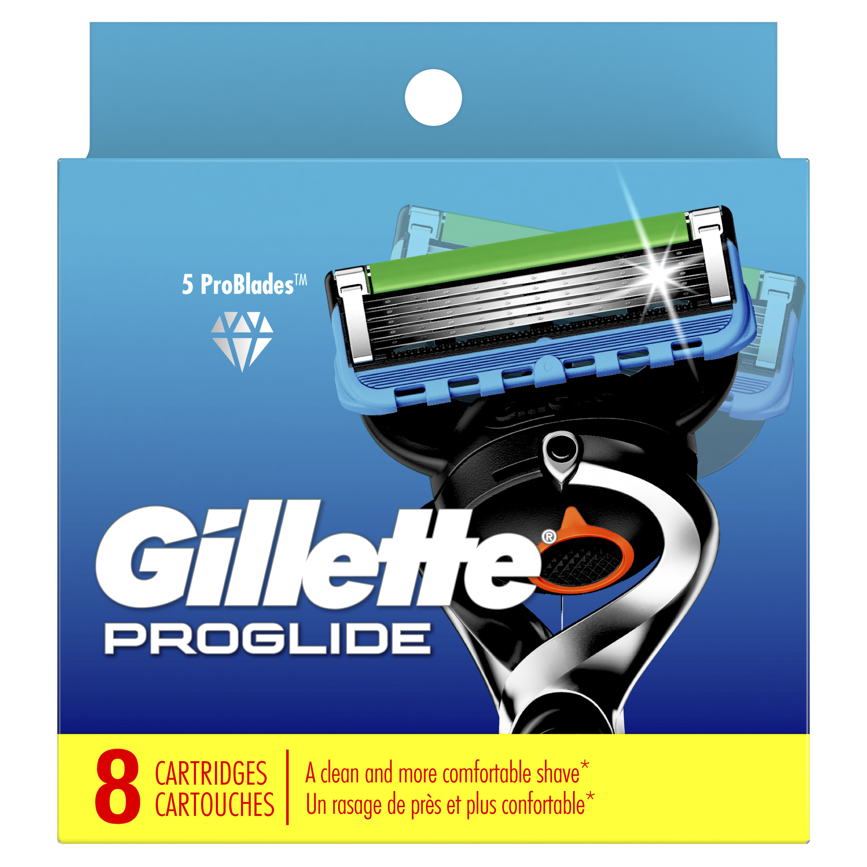 Мужские лезвия для бритвы ProGlide, 8 сменных кассет, 5 лезвий Gillette