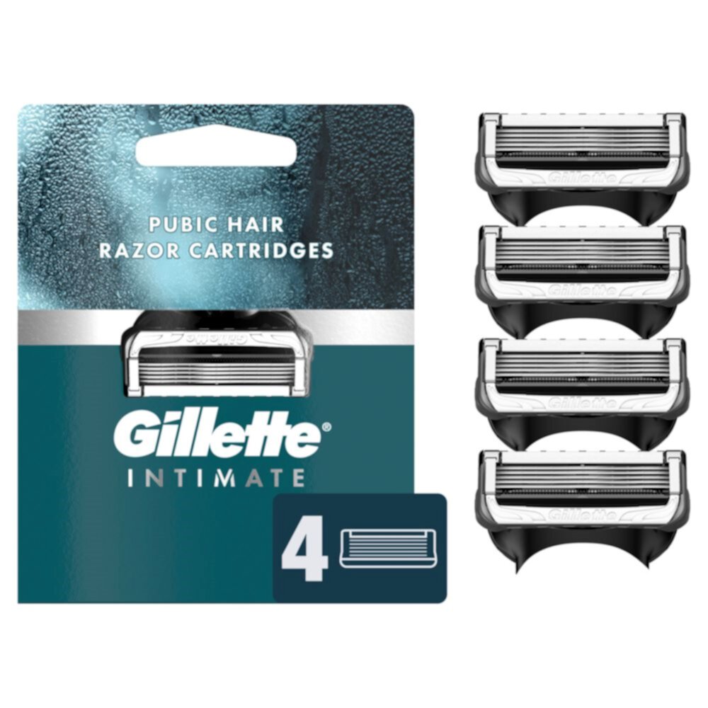 Gillette Male Intimate Groin Razor Cartridges, 4 Razor Blade Refills, Blue Visit the Gillette Store