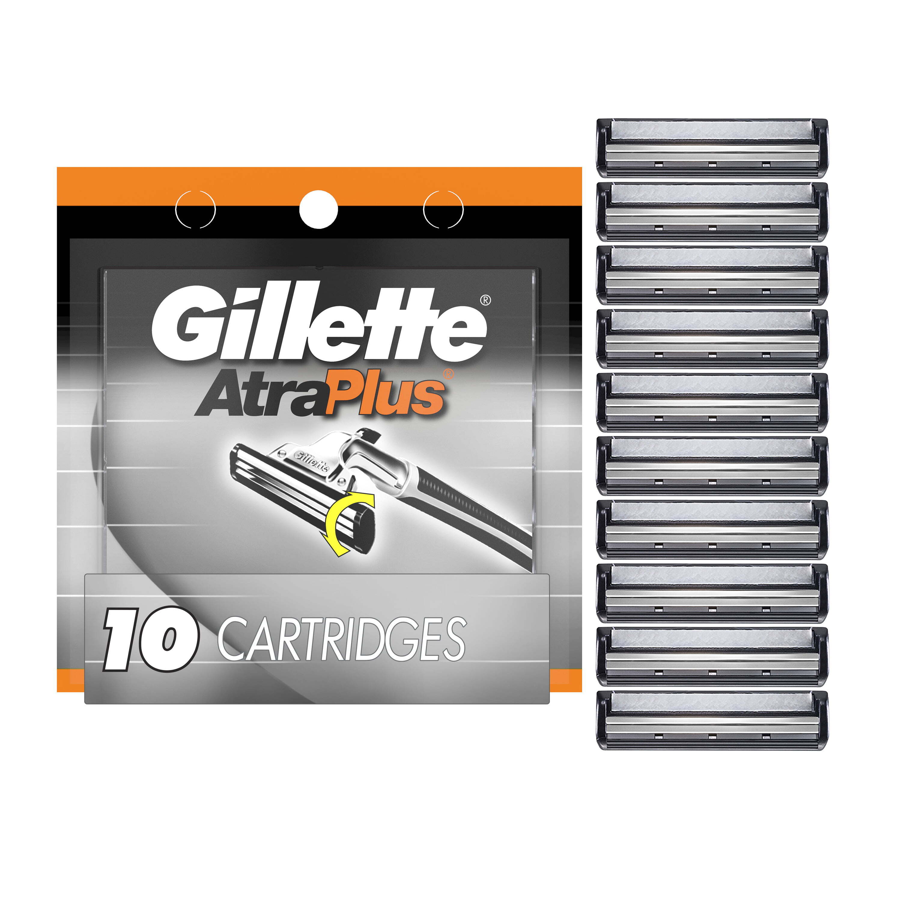 Gillette Atra Plus Mens Razor Blade Refill Cartridges, 10 Ct Visit the Gillette Store