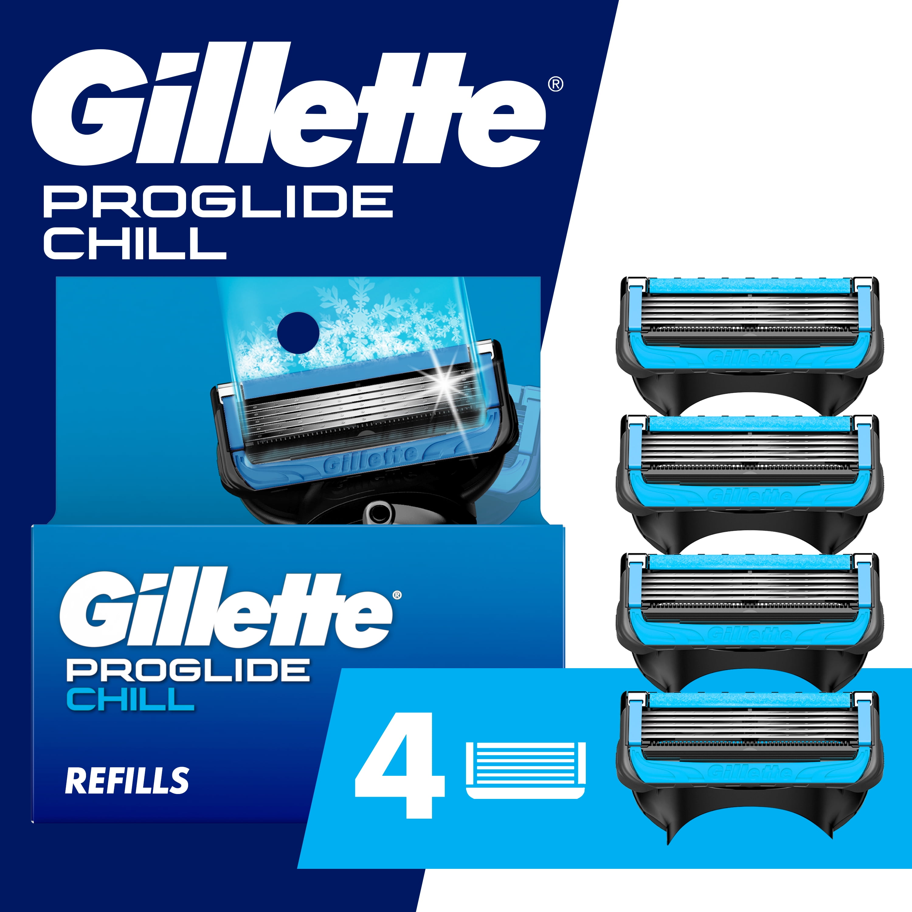 Gillette ProGlide Chill Men's Razor Blades, 8 Blade Refills Gillette