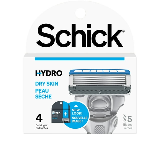 Schick Hydro 5-Blade Skin Comfort Dry Skin Men's Razor Blade Refill, 12 Ct, Mens Razor, Specially Formulated For Dry Skin Schick