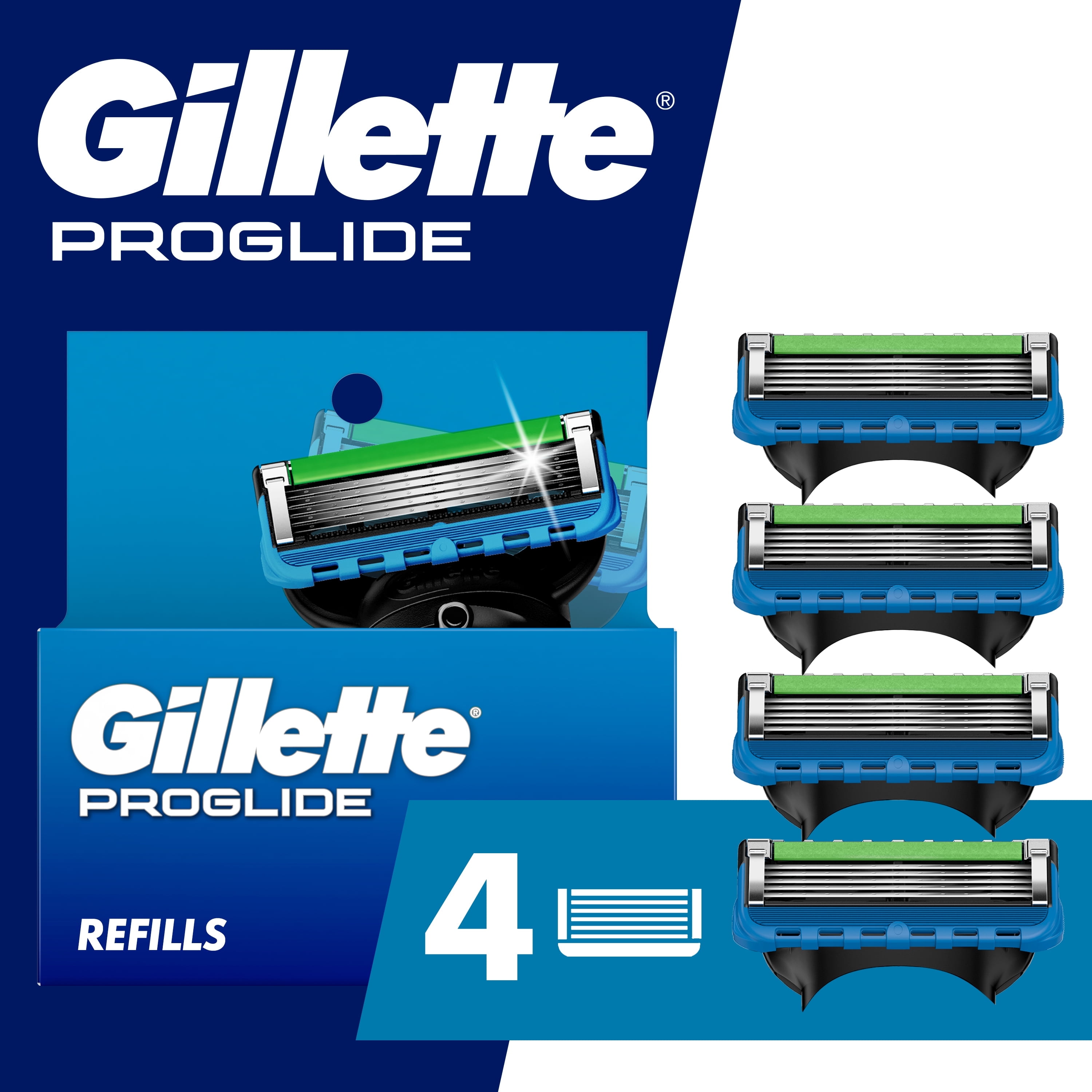 Gillette ProGlide Mens Razor Blades, 4 Blade Refills Gillette