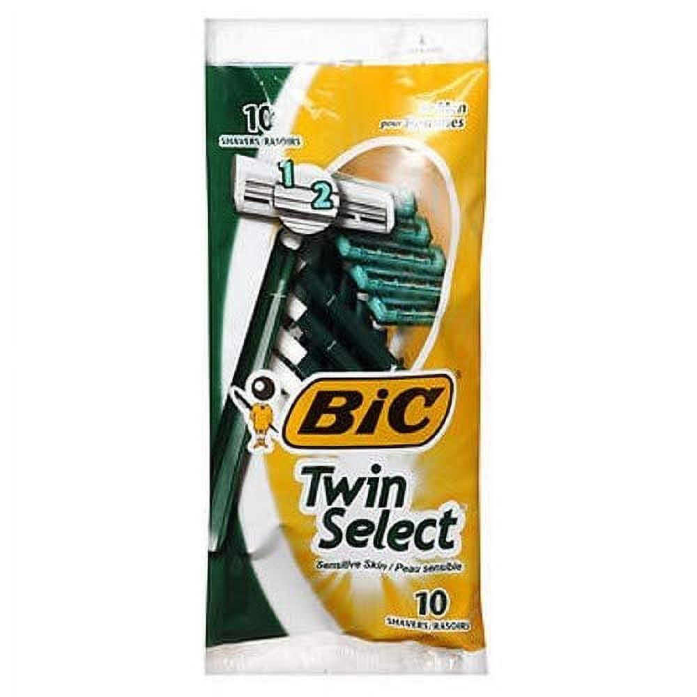 Bic Twin Select Sensitive Skin Comfortable Shave for Men, 10ct, 5-Pack BIC