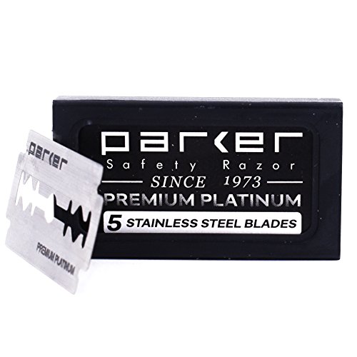 Parker Safety Razor 76R Butterfly Open Double Edge Safety Razor - 5 Parker Premium Blades Parker Safety Razor