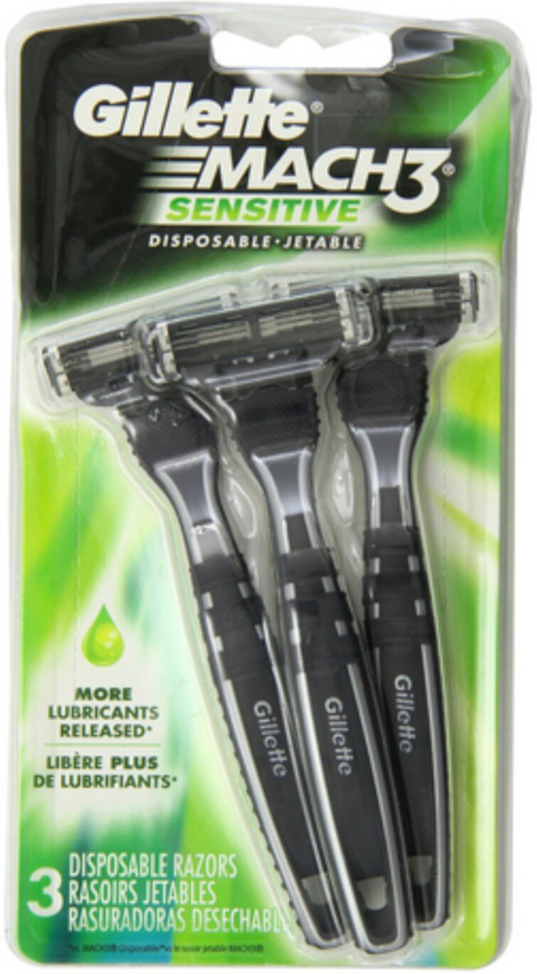 Gillette MACH3 Disposable Razors, Sensitive 3 ea (Pack of 3) Visit the Gillette Store