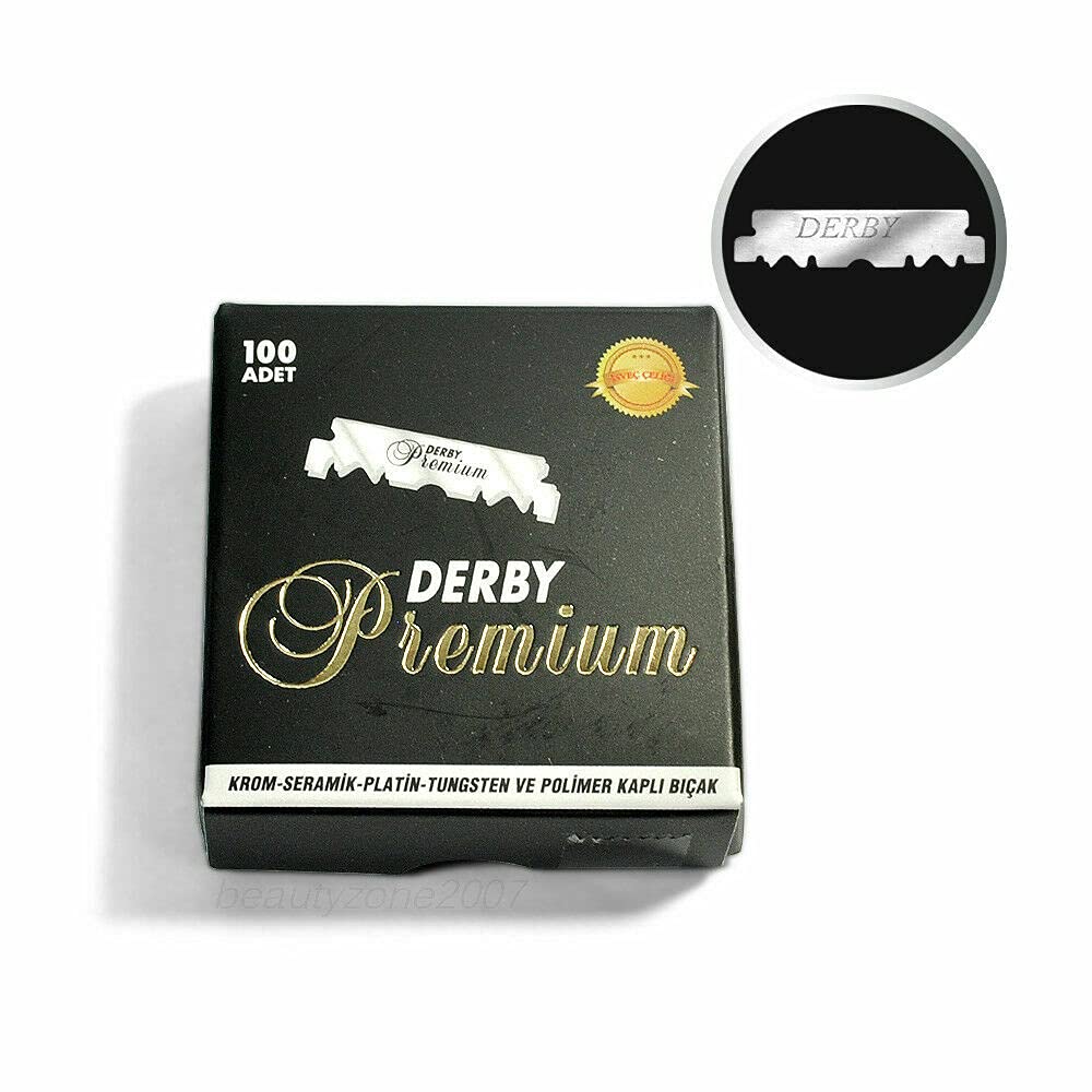 DERBY Barber Razor Premium Single Edge Blade 100 Count SR-05298 (5 Pack) Derby