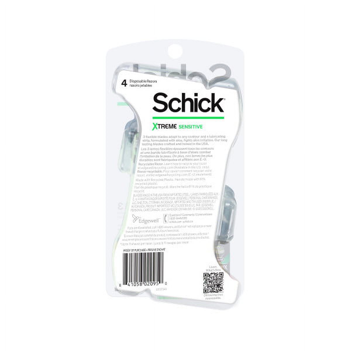 6 Pack - Schick Xtreme 3 Senstive Skin Disposable Razors for Men, 4 ea Schick