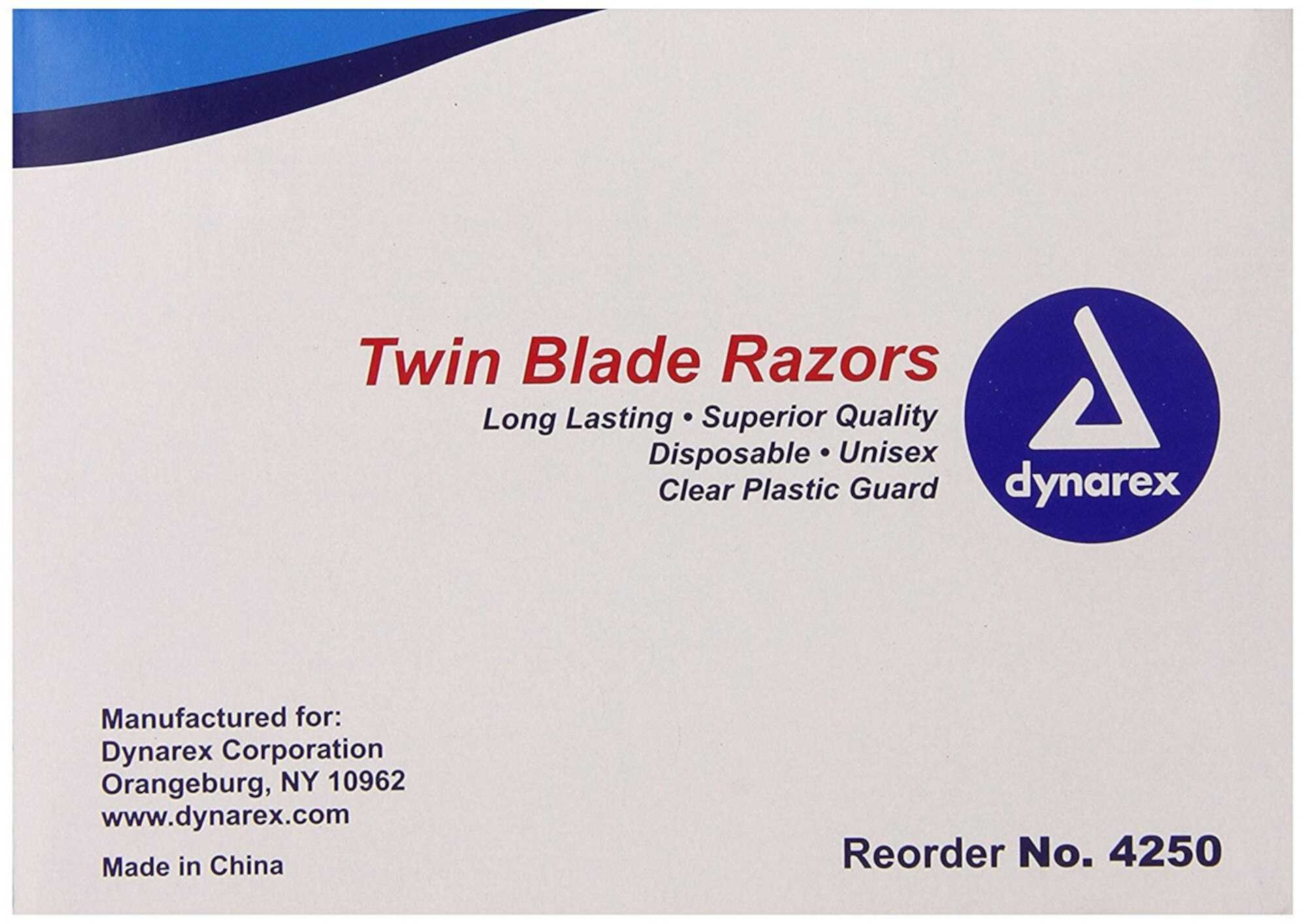 Razor Twin Blade Disposable, Box of 50 Dynarex