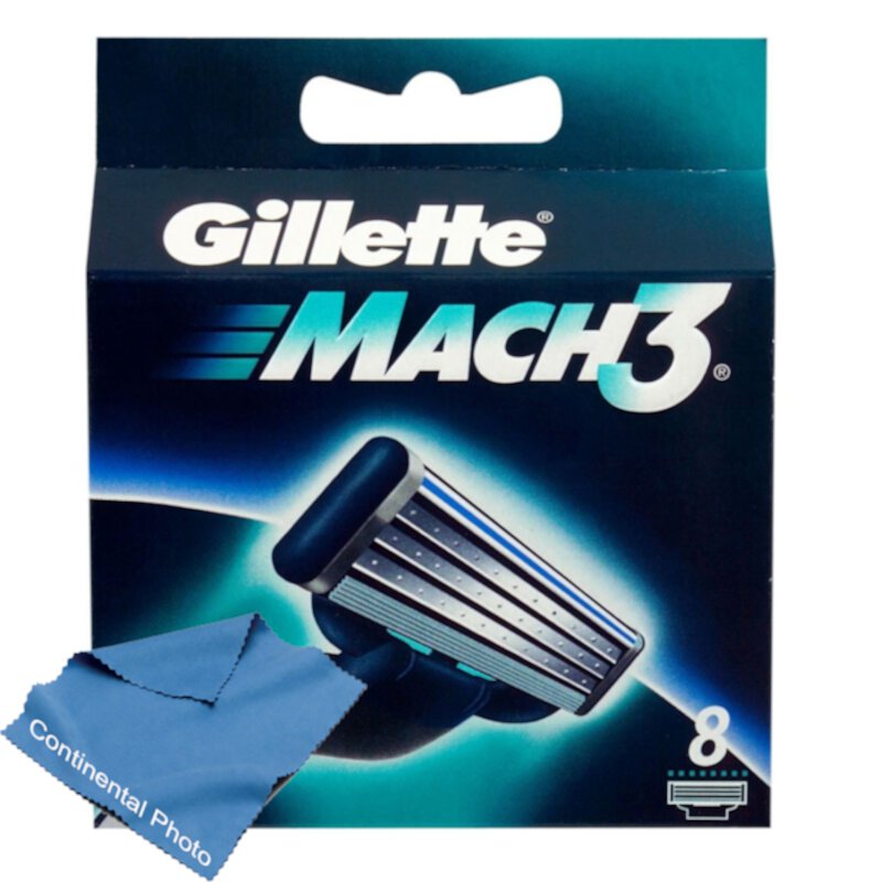 Gillette Mach3 Refill Cartridges, 8 Count, With Cloth Visit the Gillette Store