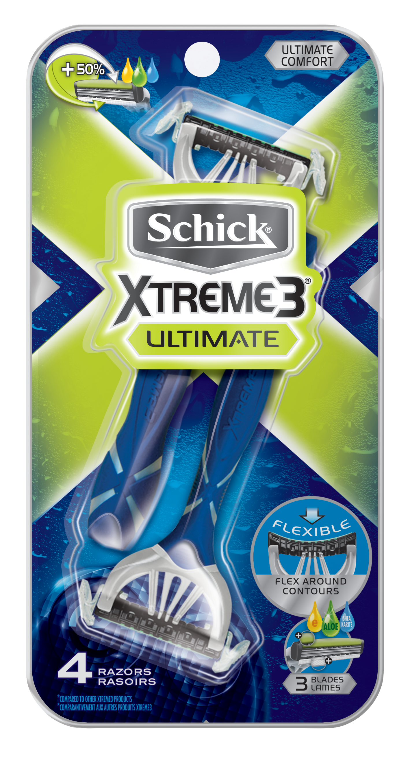 Schick Xtreme3 Ultimate Men's Disposable Razor - 4 Count Schick