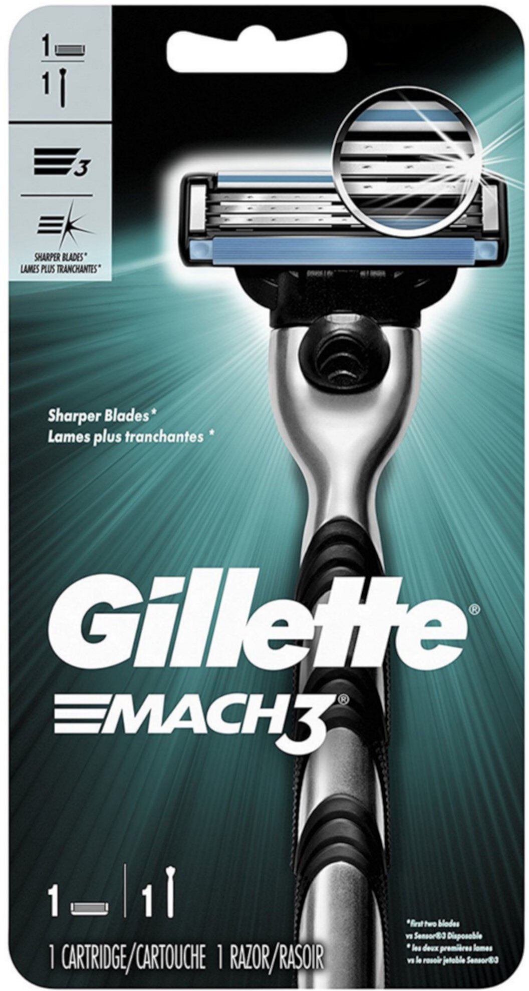 Gillette Mach3 Men's Razor, Handle & 1 Blade Refill 1 ea (Pack of 4) Visit the Gillette Store