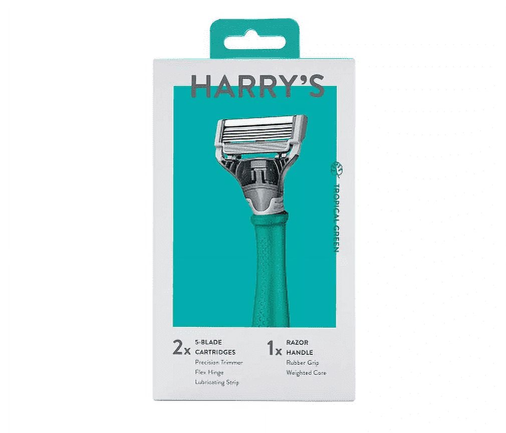 Harry's Razor Handle + 2 Cartridges Tropical Green Visit the Harry's Store