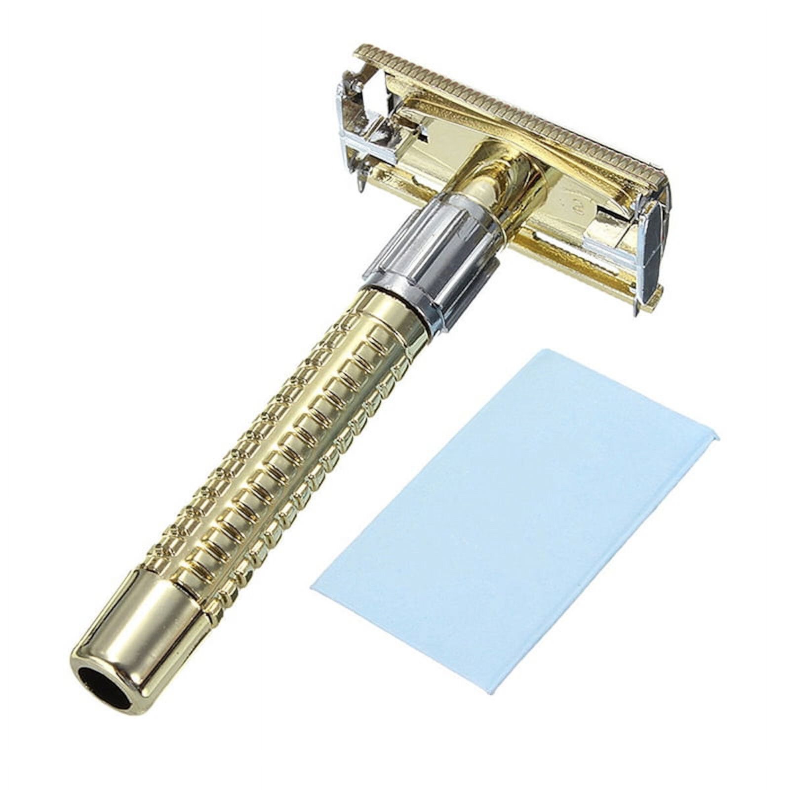 New Men's Safety Handheld Manual Shaver + Double Edge Safety Razor Blade w/Box Wnpxqnt