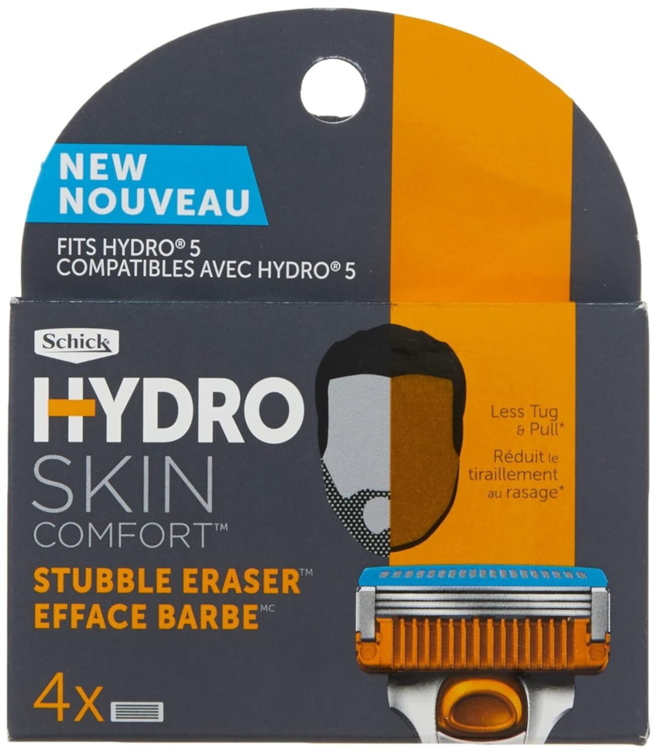 Schick Hydro Skin Comfort Stubble Eraser Razor Refills, 4 ct Schick