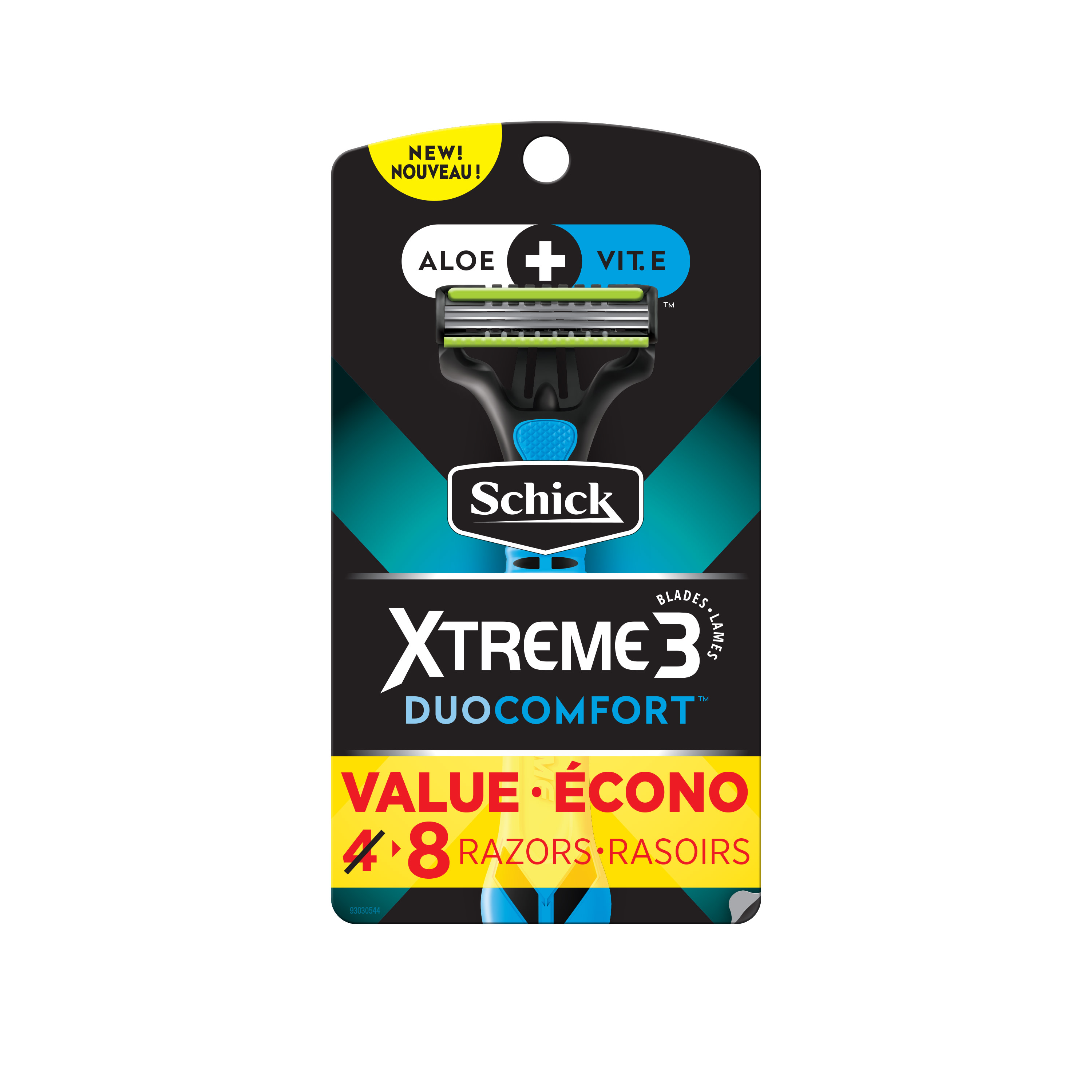 Schick Xtreme 3 Duo-comfort Disposable Razors, 8 ct Schick