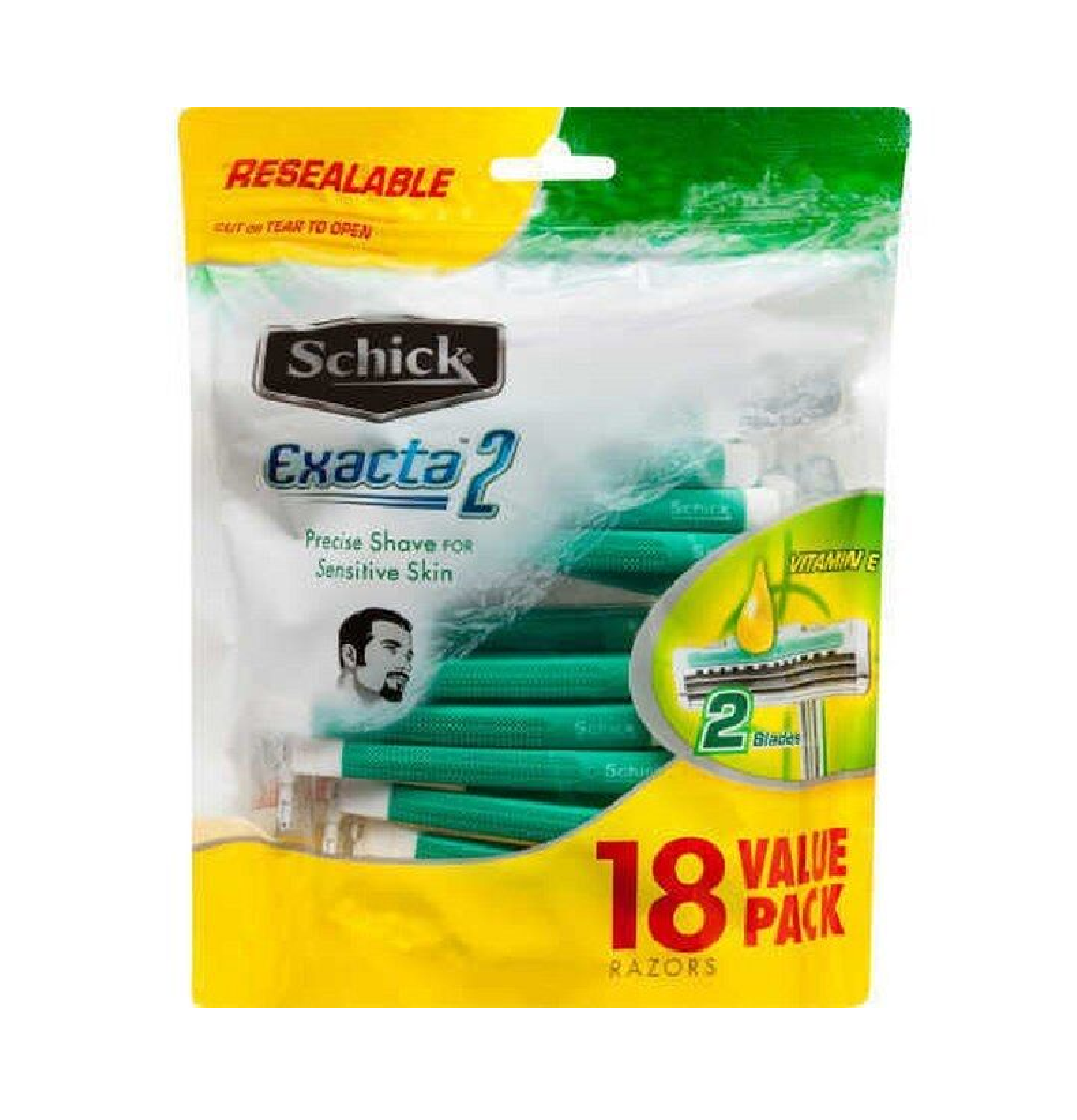 Schick Exacta 2 Sensitive Disposable Razors, 18 ct Schick