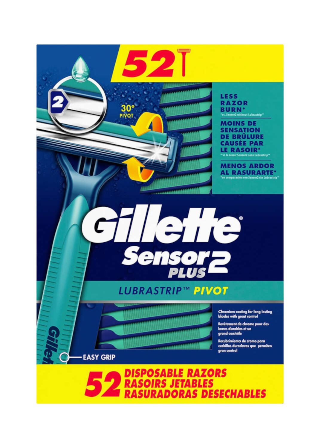 Gillette Sensor2 Plus Disposable Razor (52 Pack) Visit the Gillette Store