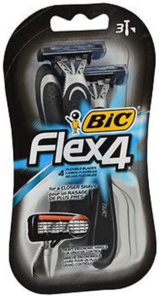 BIC Flex 4 for Men, Disposable Shaver, 3 ea BIC