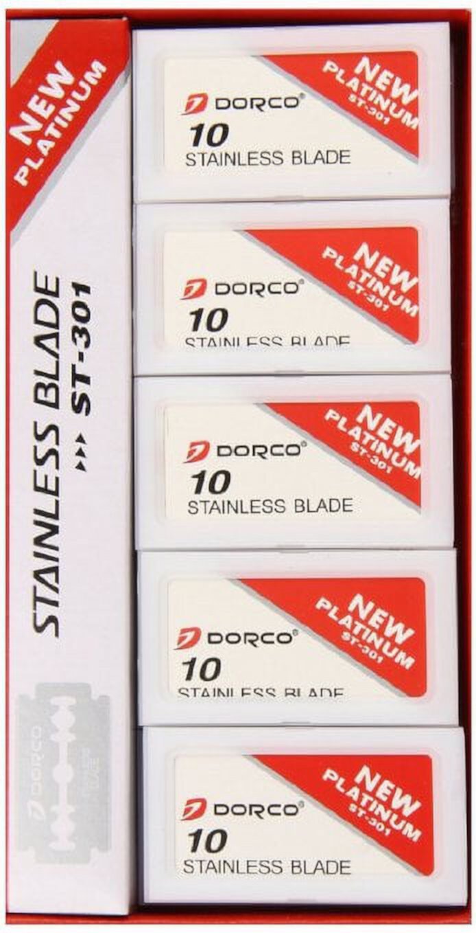 Dorco ST-301 Stainless Steel Razor Blades  100-Count Dispenser Pack DORCO