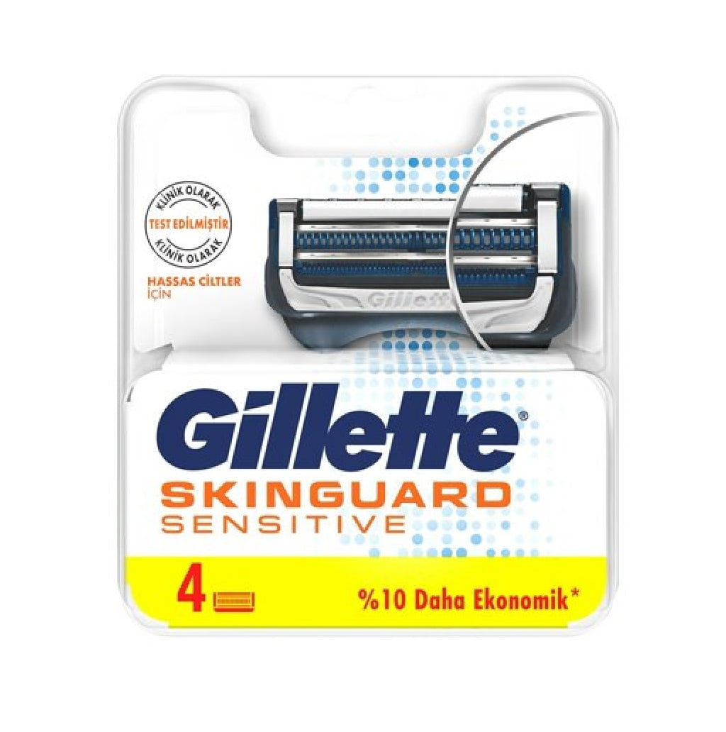 Gillette SkinGuard Sensitive Razor for Men Refill Razor Blade Cartridges, 4 Count Gillette