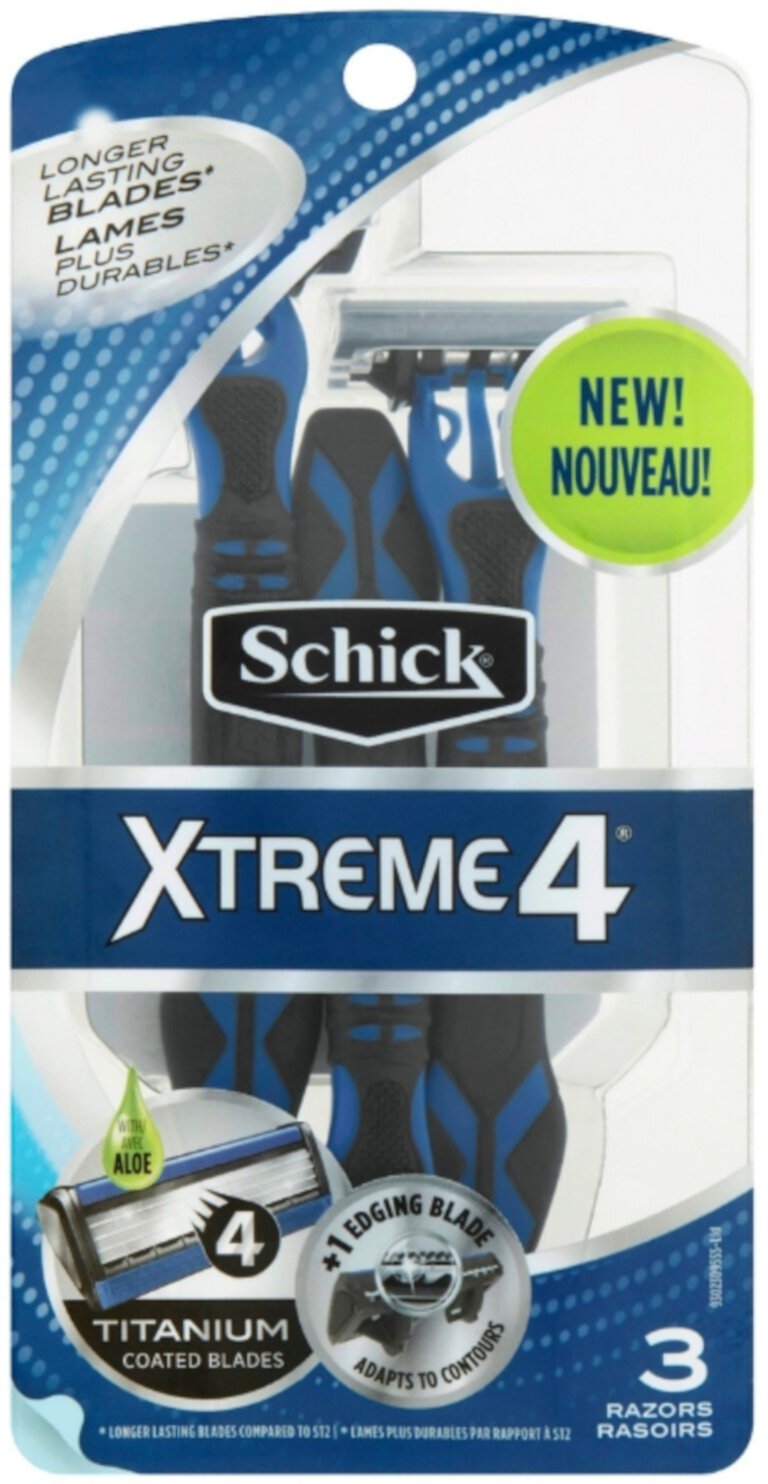 6 Pack - Schick Xtreme 4 Razors Disposable 3 Ea Schick