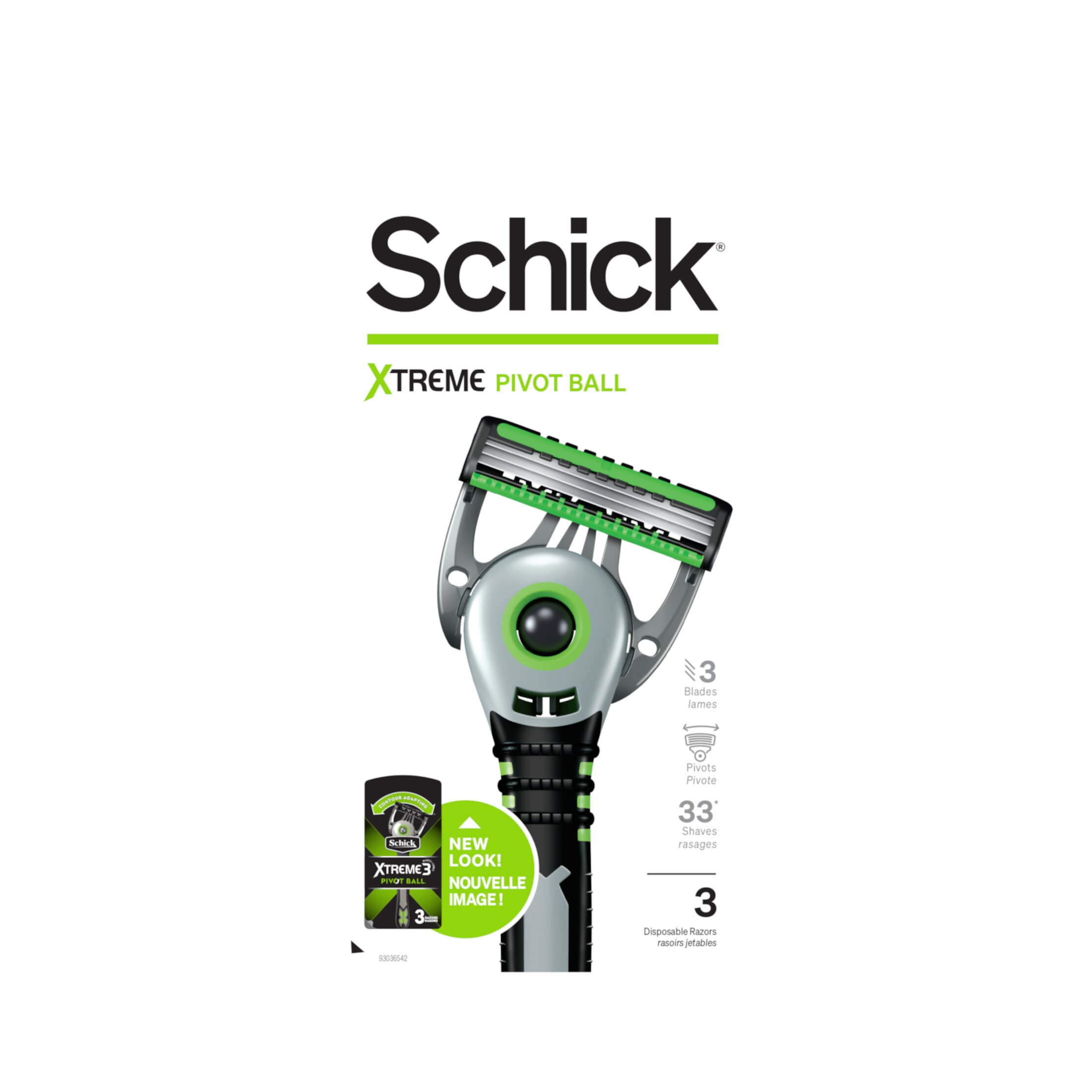 Schick Xtreme3 Pivot Ball Men's Disposable Razors, 3 Ct Schick