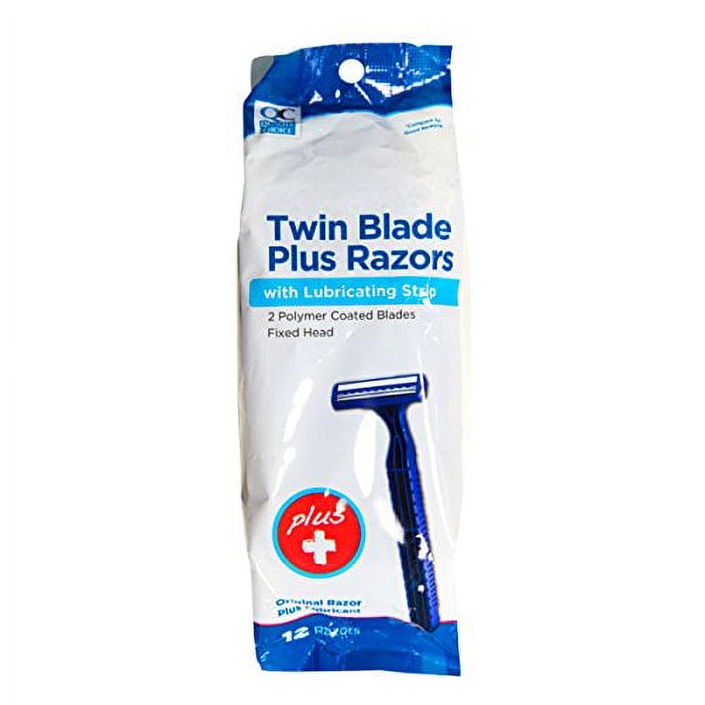 2 Pack Quality Choice Mens Disposable Twin Blade Razors Plus 12 Count Each Quality Choice