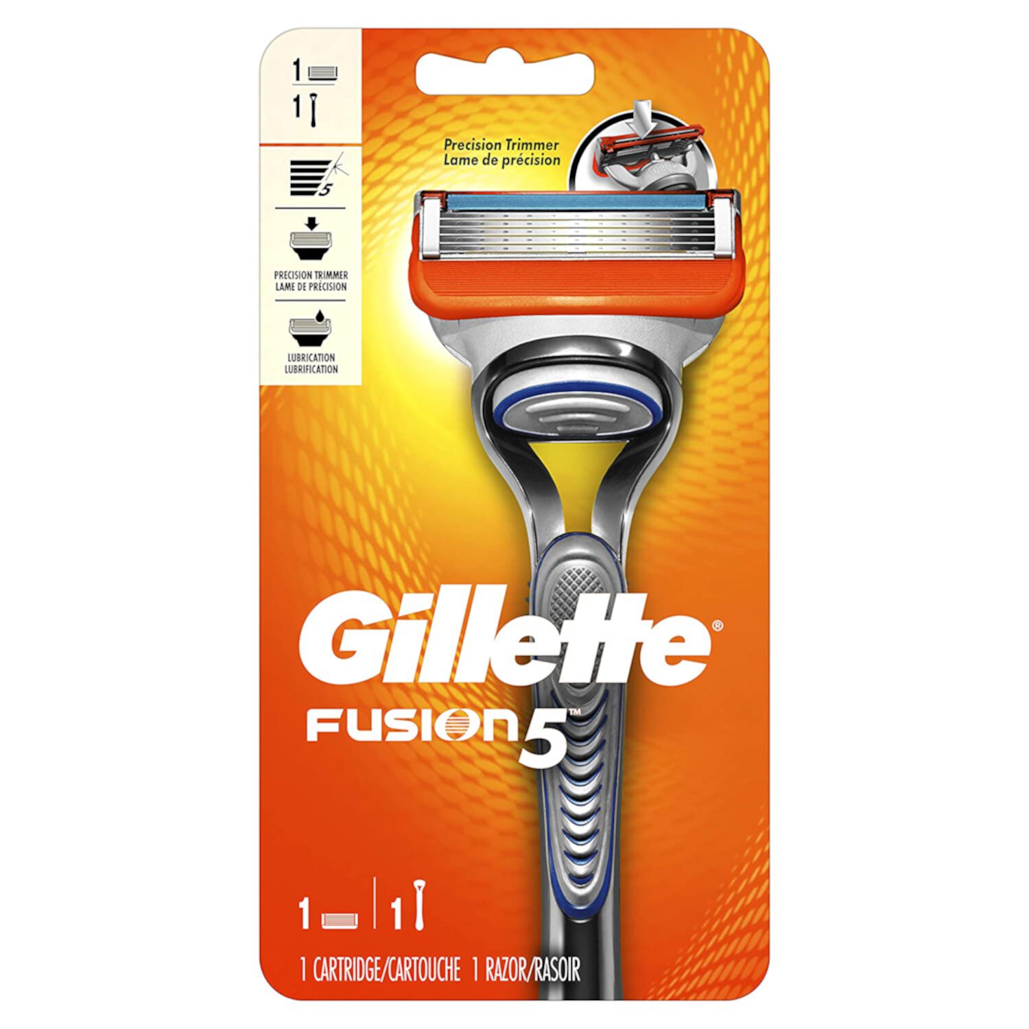 Мужская бритва Fusion5 с 1 сменной кассетой и триммером для укладки Gillette