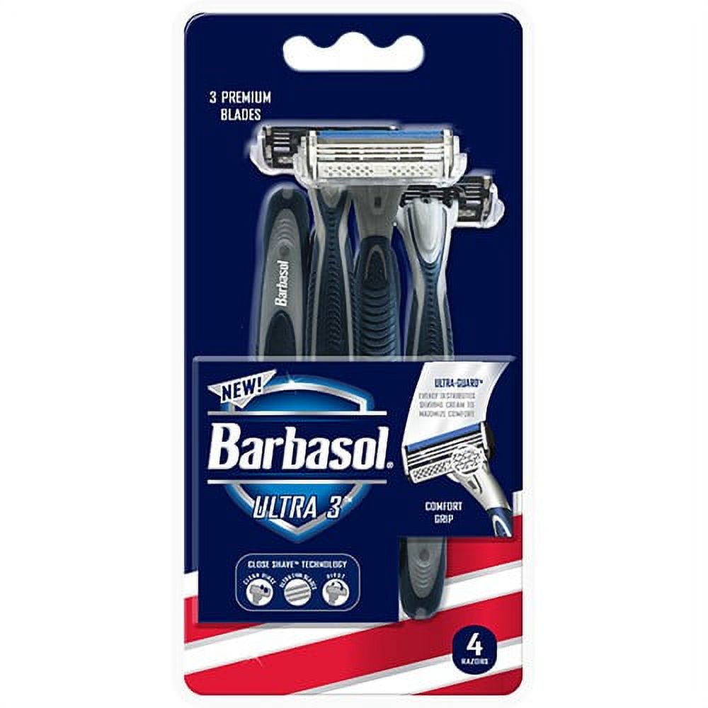 Barbasol Ultra 3 Premium Disposable Razor, Count 4 Barbasol