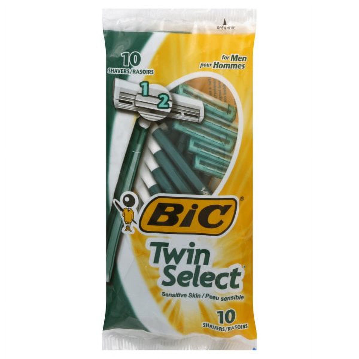 Bic Twin Select Shavers For Men Sensitive Skin 10 Each BIC