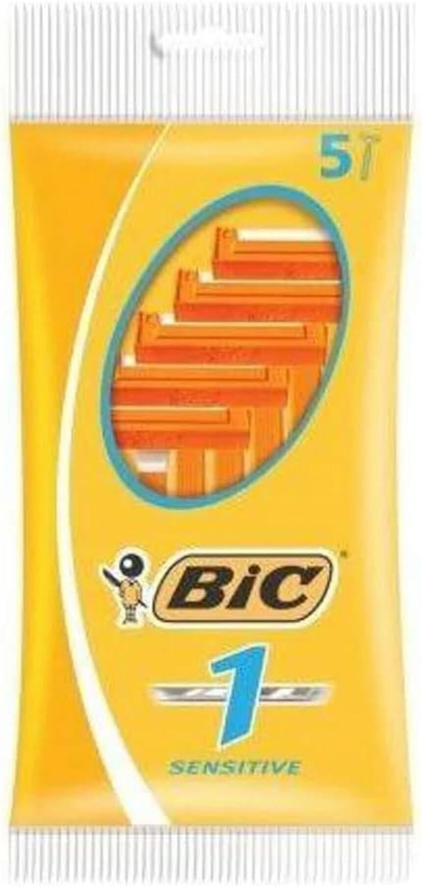 Bic Men Classic Sensitive Disposable Razors, 5 Count (Pack of 1) BIC