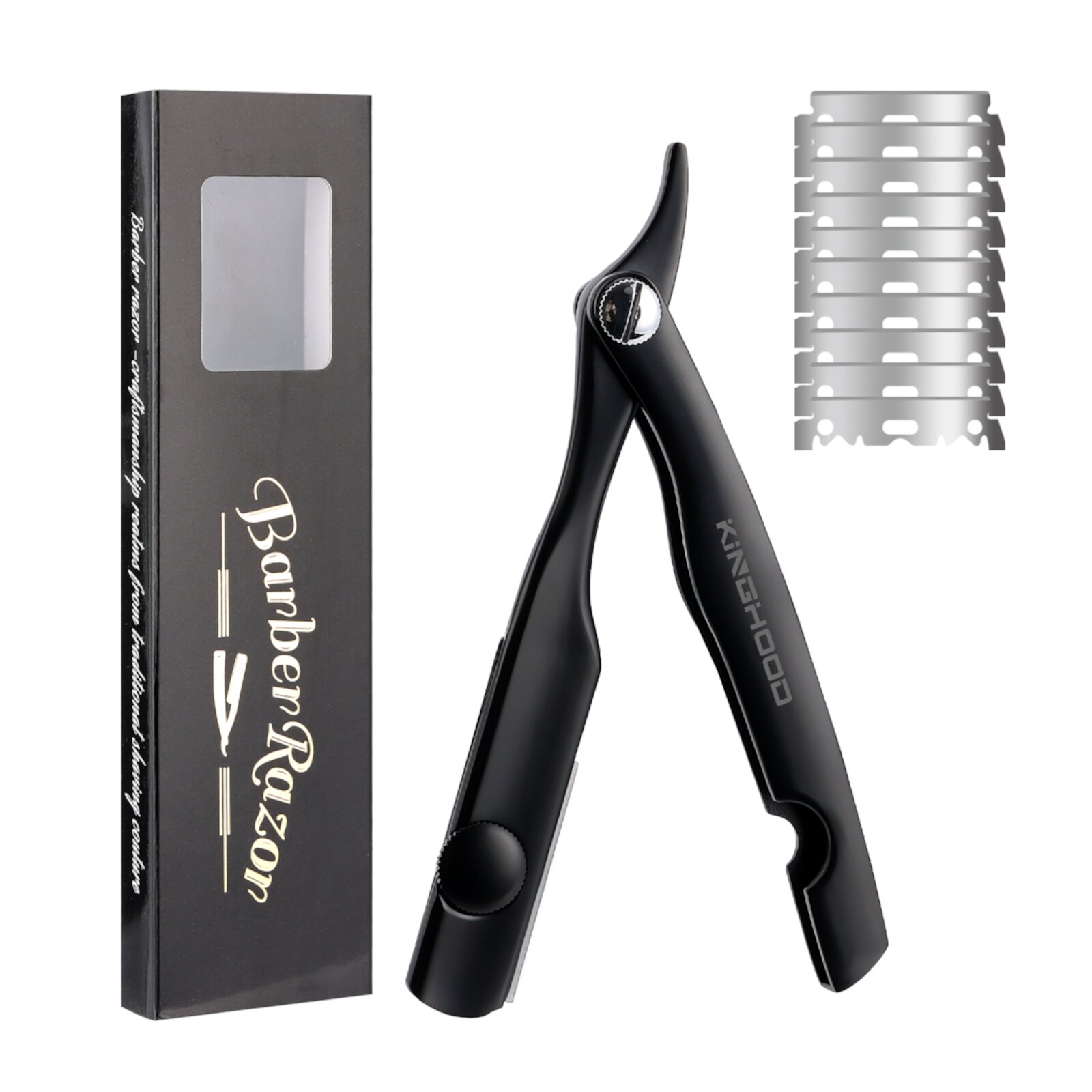 Straight Razors for Men with 10 Barber Razor Blade KINGHOOD