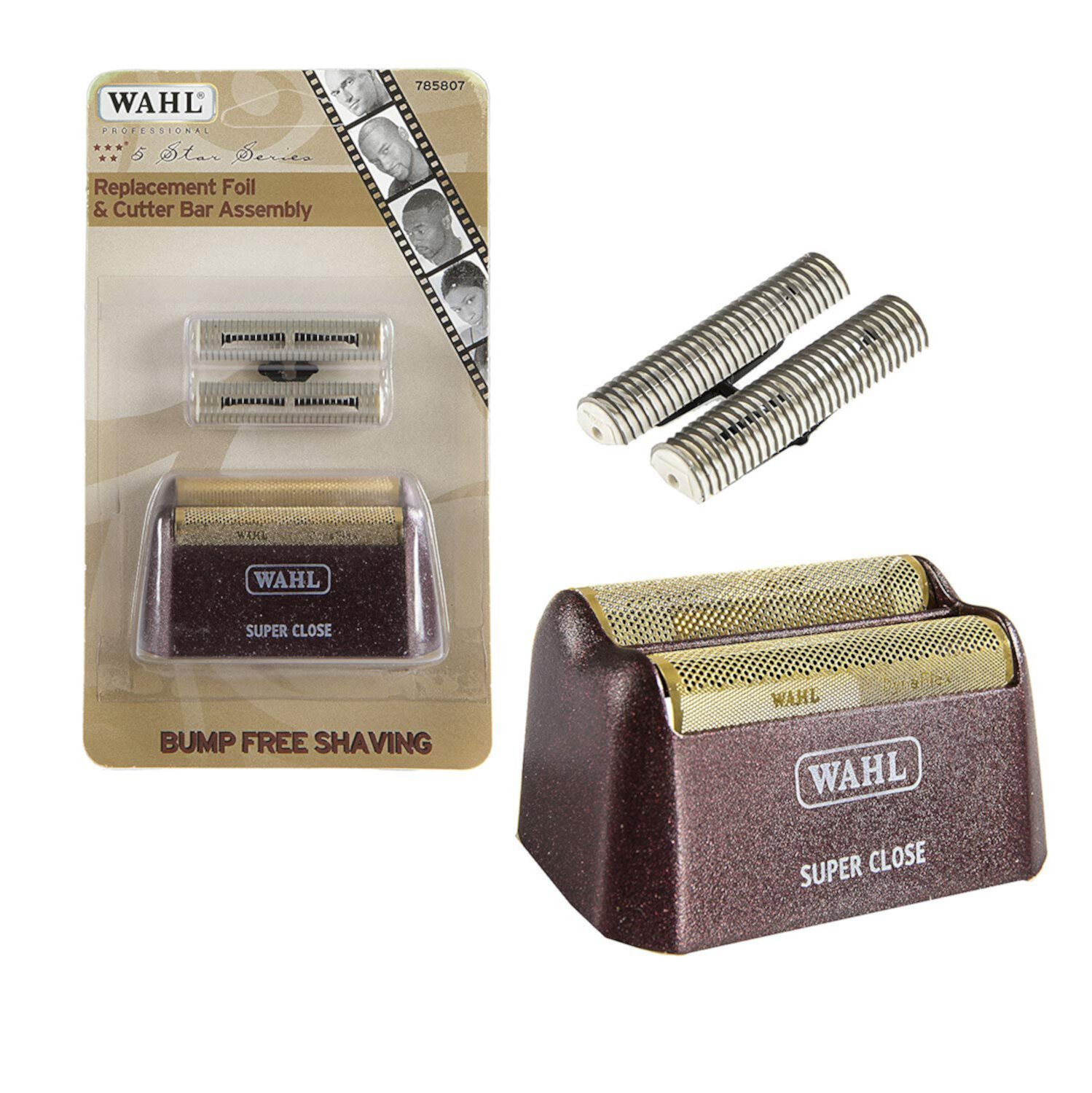 Wahl Professional Five Star Series #7031-100 Replacement Foil and Cutter Bar Assembly  Red & Gold  Super Close Wahl