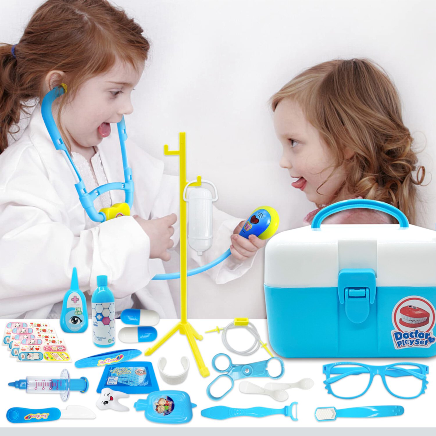 Style-Carry Doctor Toy for Toddlers 3 4 5 6Years Old, 25 Pcs Kids Toy Doctor Play Gift, Medical Set with Doctor Dress Up Costume, 3-6 Year Old Toddlers Toy Style-Carry