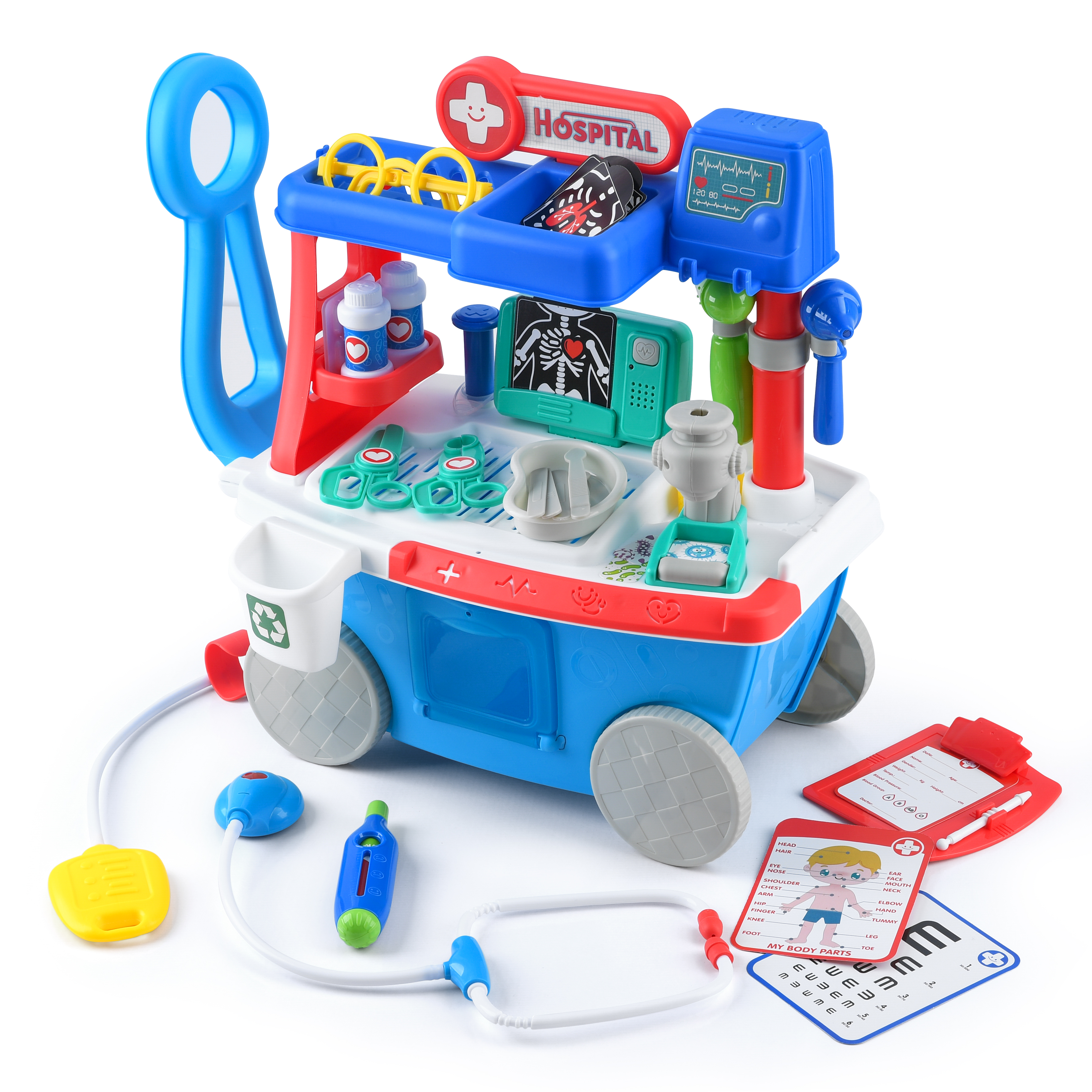 Kid Connection Doctor Cart, 34 Pieces, Toddler Toys Kid Connection