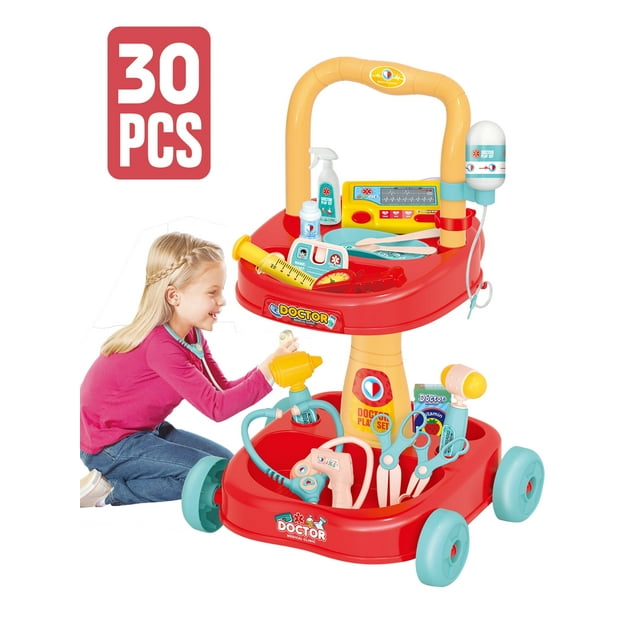 Yexmas Medical Kit 30-Piece Doctor Toys Preschool Pretend Play Set for Ages 3+ years Yexmas