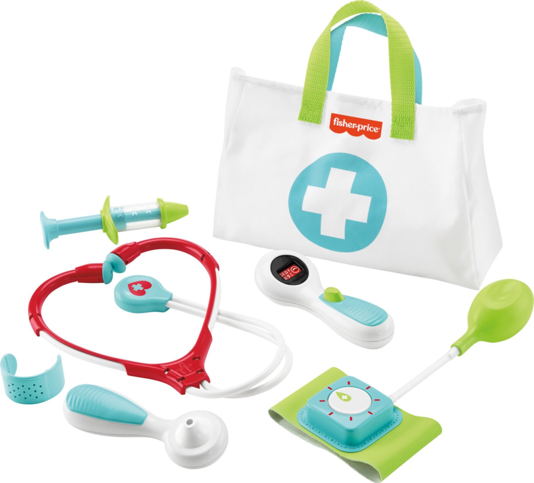 Fisher-Price Medical Kit 7-Piece Doctor Toys Preschool Pretend Play Set for Ages 3+ years Fisher-Price