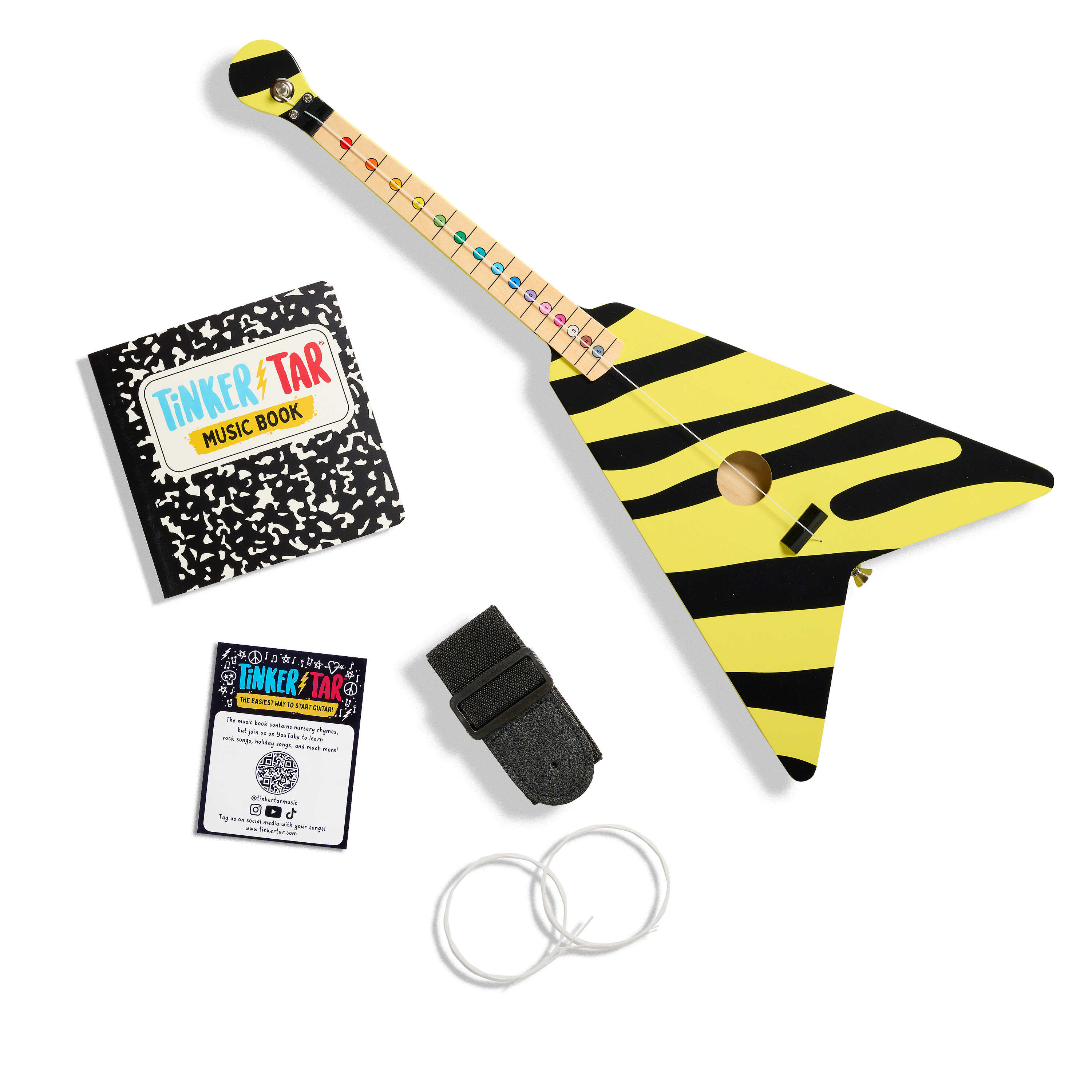 Tinkertar Rockstar Guitar, This 1-Stringed Toy Instrument for Kids Ages 3 and up, by Buffalo Games Buffalo Games