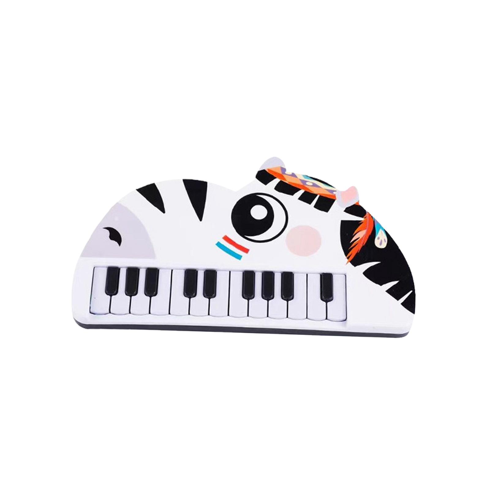 22 Keys Piano Animals Piano Keyboard Toy Portable Toddlers Piano Toy Electronic Organ for Boys Girls 3 4 5 6 Year Old Kids Zebra STARTIST