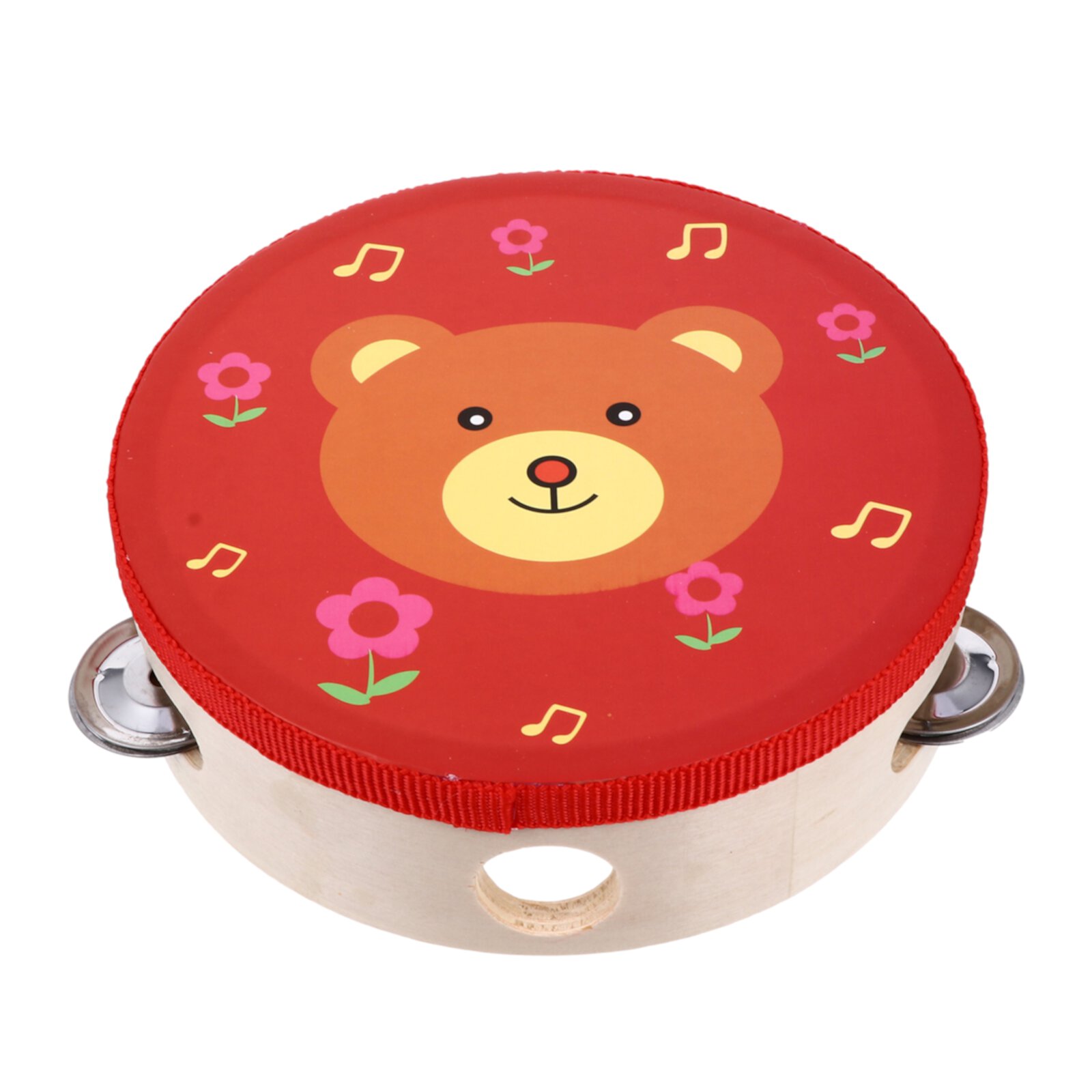 NUOLUX Baby Tambourine Lovely Wooden Tambourine Drum Musical Instrument Kids Toy NUOLUX